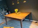 Vierkante houten tafel 150x150, Huis en Inrichting, Tafels | Eettafels, Ophalen, Gebruikt, 150 tot 200 cm, Vierkant