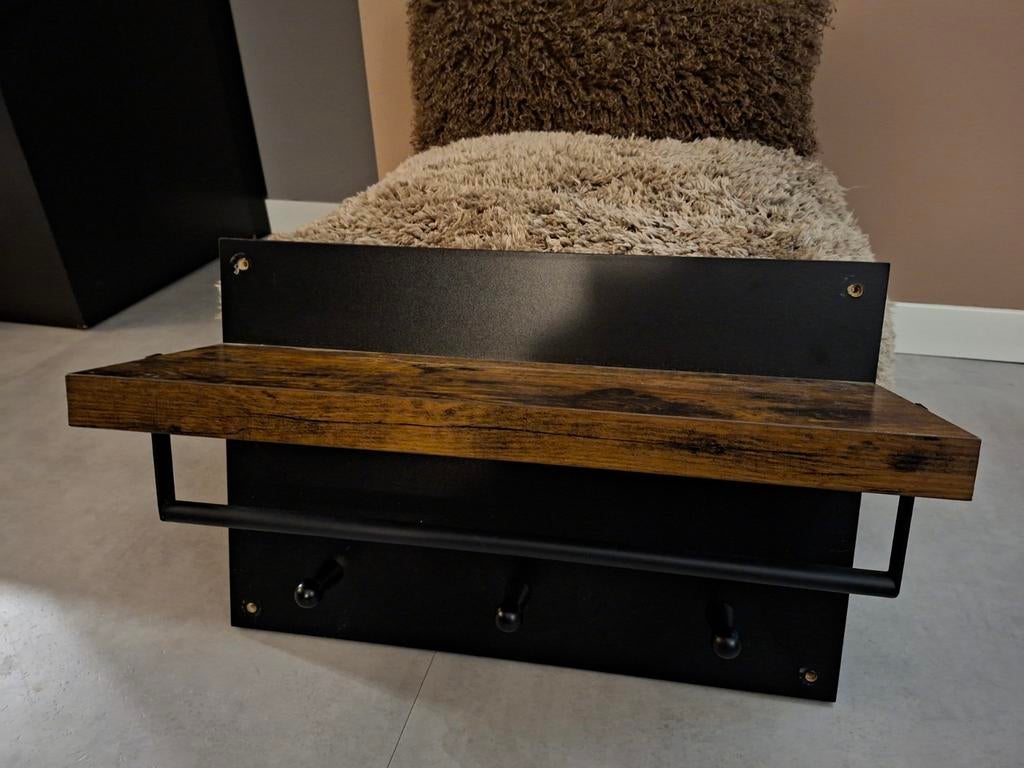Mooie wandkapstok met plank, Huis en Inrichting, Woonaccessoires | Kapstokken, Zo goed als nieuw, Minder dan 100 cm, Hout, Ophalen