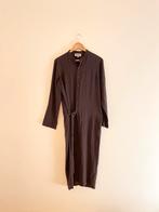 Monique van Heist 100% zijde jurk, mt S, np €495, Kleding | Dames, Bruin, Ophalen of Verzenden, Zo goed als nieuw, Maat 36 (S)