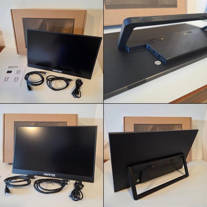 Portable Monitor HGFRTEE 15.6 Inch Full HD, Computers en Software, Monitoren, Zo goed als nieuw, 60 Hz of minder, HDMI, USB-C
