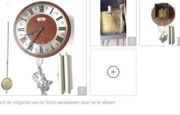 antiek vintage retro Klok met gewichten beschikbaar voor biedingen