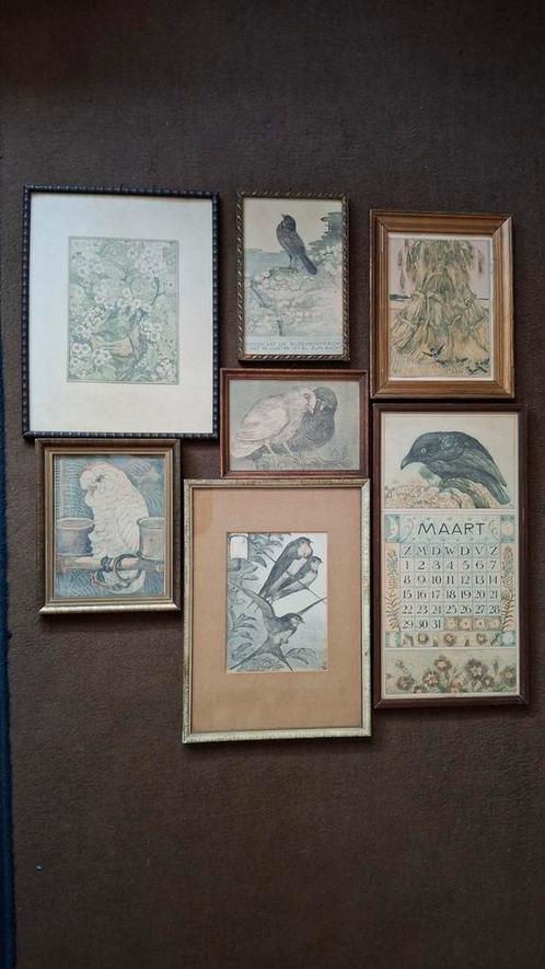 Diverse originele ingelijste Theo van Hoytema litho's, Antiek en Kunst, Kunst | Litho's en Zeefdrukken, Ophalen