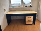 Bureau met ladeblok en boekenkastje, Huis en Inrichting, Bureaus, Ophalen, Gebruikt, Bureau