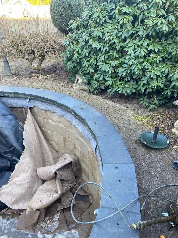 afdekrand vijver natuursteen, Tuin en Terras, Vijvers, Gebruikt, Ophalen