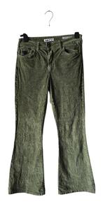 groene flared ribben broek van Lois maat 30-30 (051124), Ophalen of Verzenden, Maat 38/40 (M), Groen, Lang