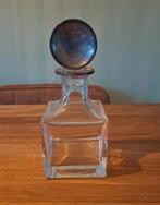 Italiaanse kristallen karaf met zilver (Colle oltre 24% Pbo, Antiek en Kunst, Antiek | Glas en Kristal, Ophalen of Verzenden