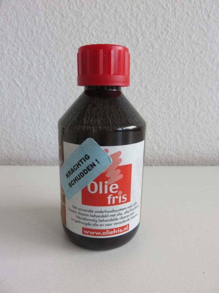 Zwarte vloerolie Oliefris onderhoudsolie, Doe-het-zelf en Verbouw, Verf, Beits en Lak, Zo goed als nieuw, Beits, Minder dan 5 liter