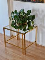 Hollywood Regency bijzettafel, Huis en Inrichting, Tafels | Bijzettafels, Ophalen, Minder dan 45 cm, Minder dan 55 cm, Glas