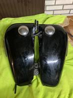 Harley Davidson dubbele tank (met emblemen), Motoren, Ophalen of Verzenden