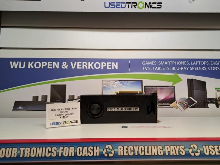Geforce Rtx 2060 - 6GB - GDDR6, Computers en Software, Videokaarten, Gebruikt, Overige chipsets, PCI-Express 3.0, GDDR6, Ophalen of Verzenden