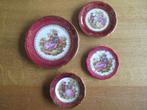 4 "Limouges" bordjes France, Ophalen of Verzenden, Zo goed als nieuw, Porselein, Bord of Schaal