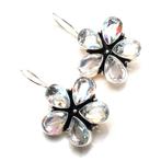 zilveren oorbellen met topaas, Verzenden, Wit, Nieuw, Met edelsteen