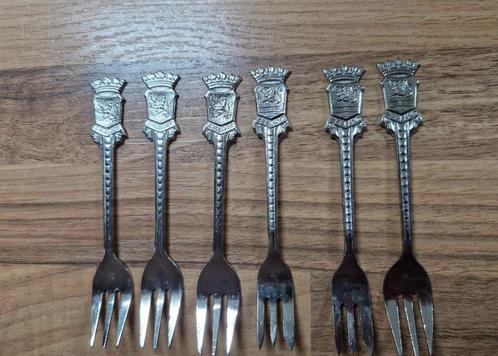 Set mooie oude vorkjes,provincies, made in Holland, Antiek en Kunst, Curiosa en Brocante, Ophalen of Verzenden