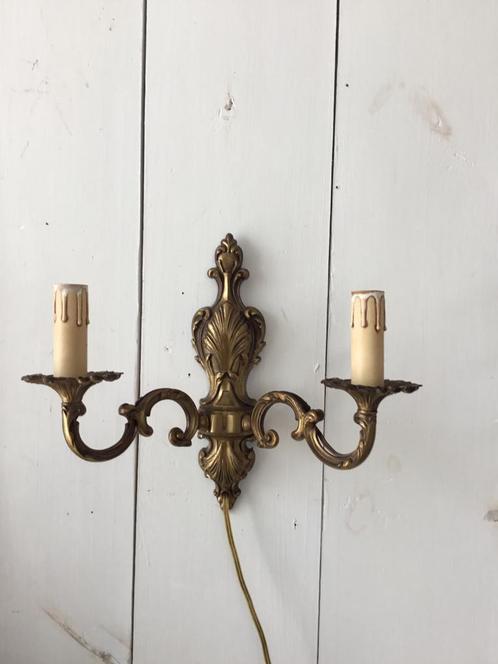 Mooie sierlijke vintage wandlamp, Huis en Inrichting, Lampen | Wandlampen, Gebruikt, Ophalen of Verzenden