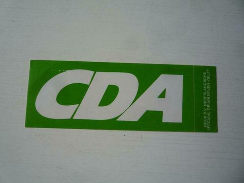CDA Politieke Partij Groene Rechthoekige Sticker Groen, Verzamelen, Stickers, Zo goed als nieuw, Overige typen, Ophalen of Verzenden
