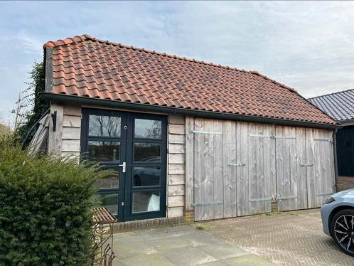 Schuur - veranda - carport met wolfskap & zonnepanelen, Doe-het-zelf en Verbouw, Dakpannen en Dakbedekking, Zo goed als nieuw