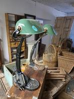 Oude Notaris Lamp - Bureau Lamp Groen, Antiek, Gebruikt, Ophalen of Verzenden, Metaal