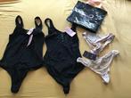 2 nieuwe Body en 2 nieuwe strings van Hunkemöller, Hunkemöller, Ophalen of Verzenden, Zwart, String