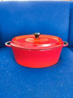 Ovale gietijzeren pan, Ophalen of Verzenden, Gebruikt, Gietijzer, Koekenpan of Braadpan