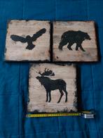 Kunststof Ikea Wanddecoratie Set - Uil, Beer, Eland, Ophalen of Verzenden, Zo goed als nieuw