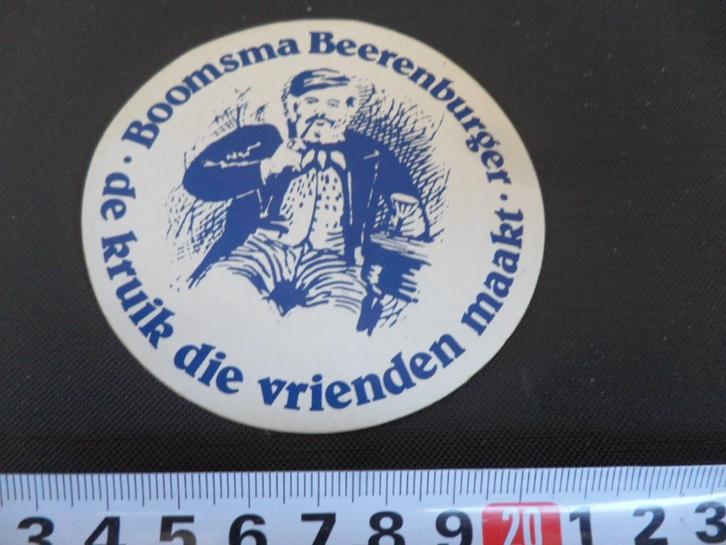 sticker drank boomsma beerenburger kruik die vrienden maakt, Verzamelen, Stickers, Zo goed als nieuw, Bedrijf of Vereniging, Ophalen