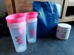 Eiwitshakepoeder en post workout sport + bekers, Ophalen of Verzenden, Zo goed als nieuw, Poeder of Drank