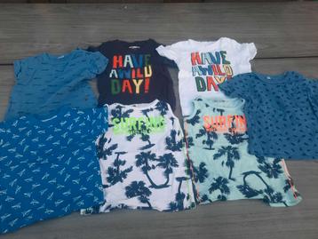 Jongens shirts set - 7 stuks maat 74 beschikbaar voor biedingen