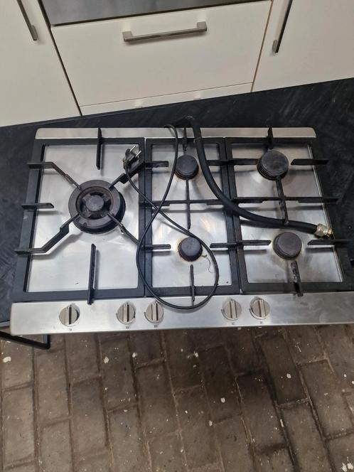 5 pits gaskookplaat atag met wokbrander, Witgoed en Apparatuur, Kookplaten, Zo goed als nieuw, Inbouw, Gas, 5 kookzones of meer