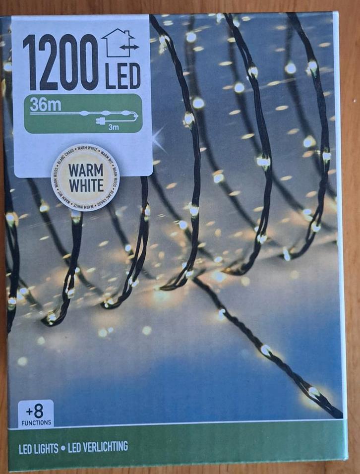 Kerst ledverlichting warm white 36 meter met 1200 Ledlampjes, Diversen, Kerst, Ophalen of Verzenden