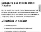 Nieuw in doos .Opvouwbare hondenfietskar Trixie maat M, Dieren en Toebehoren, Ophalen, Nieuw
