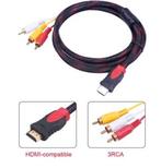 HDMI naar 3RCA kabel 1,5 m, Ophalen of Verzenden, Nieuw, Minder dan 2 meter, HDMI-kabel