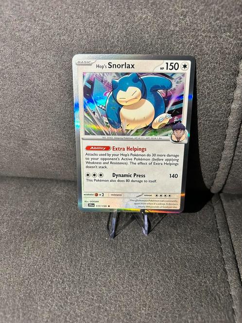 Hop’s Snorlax Holo 117/159, Hobby en Vrije tijd, Verzamelkaartspellen | Pokémon, Nieuw, Losse kaart, Ophalen of Verzenden