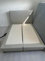 Boxspring bed 160x200 (afhalen in Eelde of bezorgen), 160 cm, Beige, Gebruikt, Ophalen of Verzenden