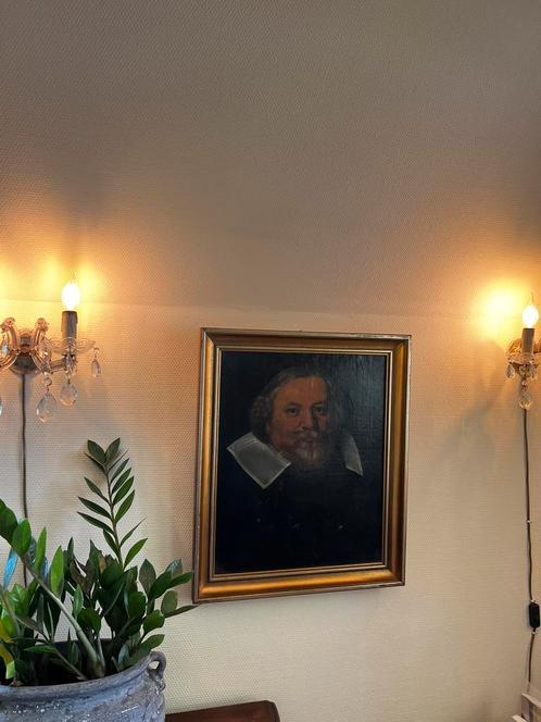 Antiek portret “Forse man” 18de eeuws, Antiek en Kunst, Kunst | Schilderijen | Klassiek, Ophalen of Verzenden