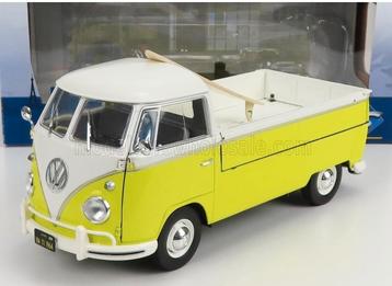 1:18 Volkswagen T1 Pick Up uit 1950 Geel/Wit Solido  beschikbaar voor biedingen