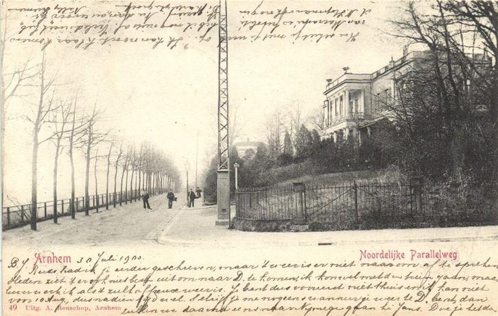Arnhem - Noordelijke Parallelweg - 1903 gelopen, Verzamelen, Ansichtkaarten | Nederland, Ongelopen, Gelderland, Voor 1920, Verzenden