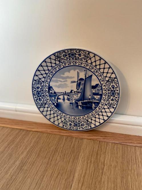 Delfts Blauw Wandbord 16cm, Antiek en Kunst, Antiek | Wandborden en Tegels, Ophalen of Verzenden