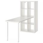 KALLAX/LAGKAPTEN Bureau desk and storage 4x2, Ophalen, In hoogte verstelbaar, Zo goed als nieuw, Bureau