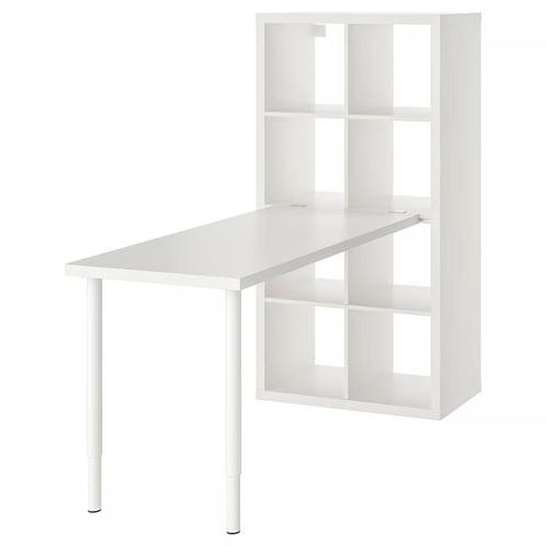 KALLAX/LAGKAPTEN Bureau desk and storage 4x2, Huis en Inrichting, Bureaus, Zo goed als nieuw, Bureau, In hoogte verstelbaar, Ophalen