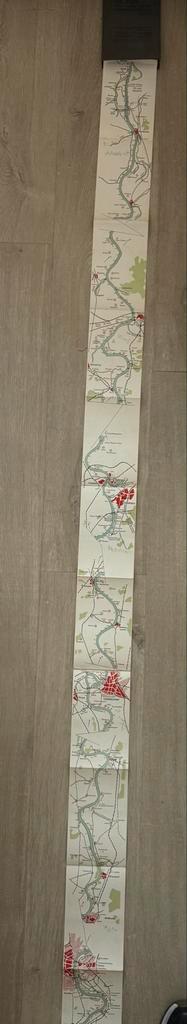 Oude ANWB Rijn Kaart - Kotting Amsterdam, Boeken, Atlassen en Landkaarten, Gelezen, Landkaart, Duitsland, 1800 tot 2000, Ophalen of Verzenden