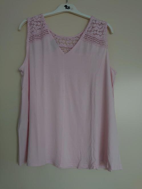 mouwloze top t-shirt met kant Yessica maat L Nieuw, Kleding | Dames, Tops, Zo goed als nieuw, Maat 42/44 (L), Roze, Zonder mouw