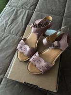 Mooie oudroze sandaal met hak leer wild flower 38 nieuw, Nieuw, Ophalen of Verzenden, Schoenen met hoge hakken, Roze