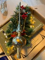 15 stuks vintage glazen zilveren gesuikerde kerst ballen, Diversen, Kerst, Ophalen of Verzenden, Zo goed als nieuw