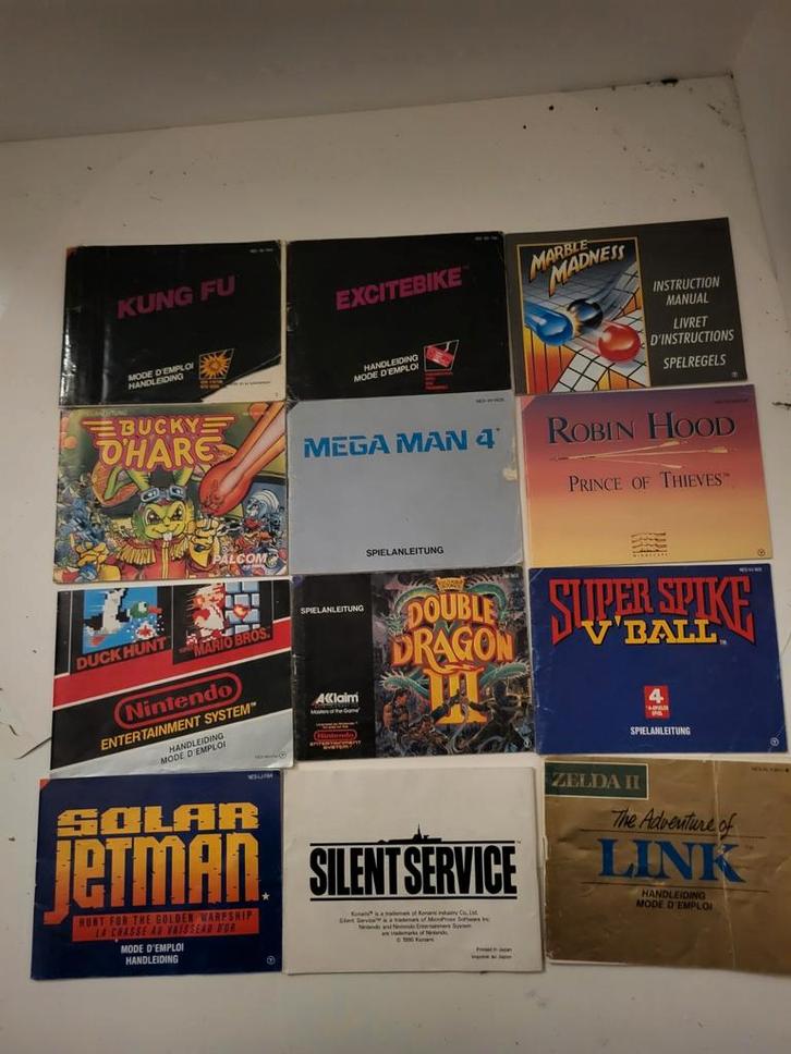 Nintendo NES Handleidingen - Diverse Titels, Spelcomputers en Games, Games | Nintendo NES, Gebruikt, Overige genres, 1 speler