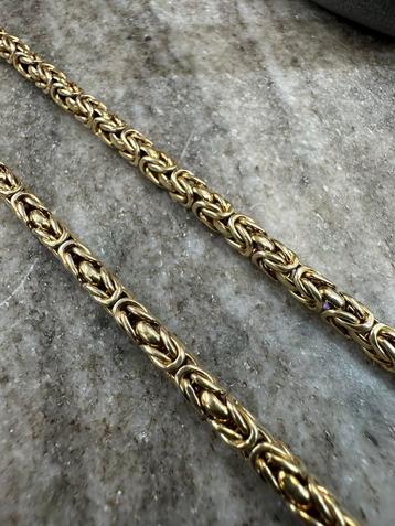 14k Gouden Massieve Koningsketting | 76 cm beschikbaar voor biedingen