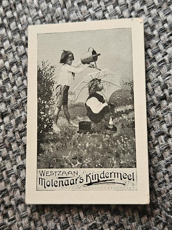 Molenaar's Kindermeel Westzaan chromo, Verzamelen, Merken en Reclamevoorwerpen, Gebruikt, Reclamebord, Ophalen of Verzenden