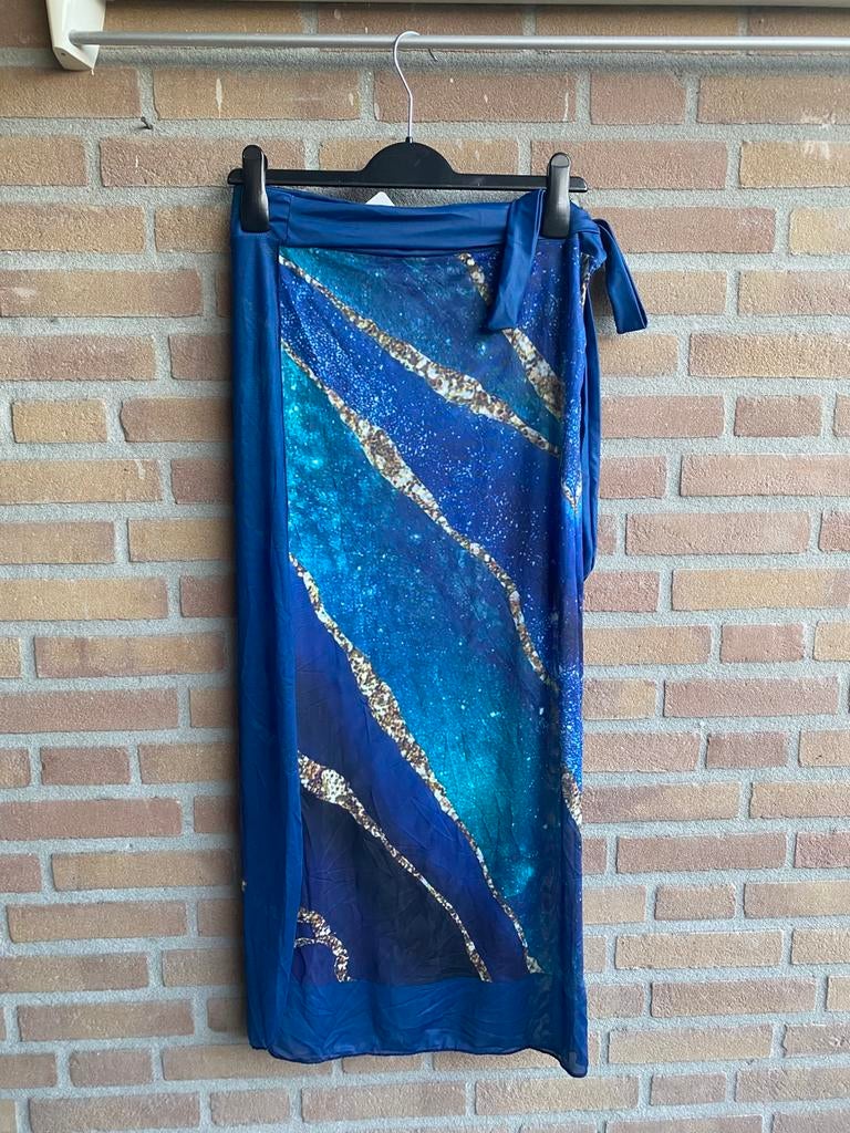 Strand rok wikkelrok, Kleding | Dames, Badmode en Zwemkleding, Nieuw, Overige typen, Blauw, Ophalen of Verzenden