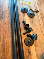 Gordijnroede set - zwart - 28mm - 304 cm, Huis en Inrichting, Ophalen, Zwart, Zo goed als nieuw, 200 cm of meer