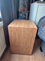 Houten bijzettafel / krukje, Minder dan 55 cm, Vierkant, Zo goed als nieuw, Modern