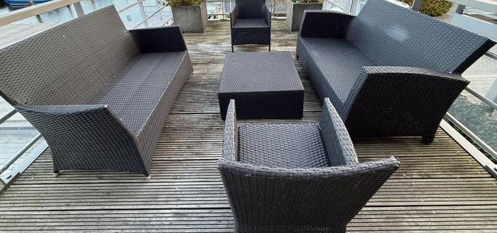 Tuinset/ lounge voor een kleine prijs!!, Tuin en Terras, Tuinsets en Loungesets, Gebruikt, Tuinset, Wicker, 6 zitplaatsen, Bank